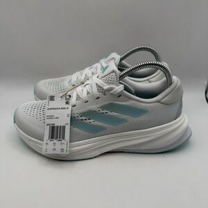 Adidas Women's Sz 6 Supernova Rise Shoes White Linen Green Metallic New